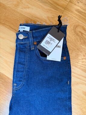 RE/DONE 70s High Rise Skinny Boot Jean | Dark Wash | Size 24 | NWT